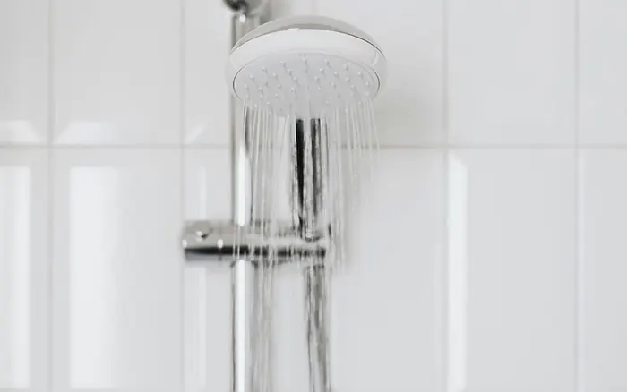 shower head with water coming out