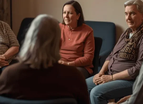 people sitting around in a support group